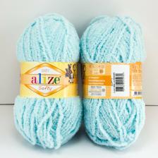 Товары для творчества, хобби Alize Пряжа Softy светло-бирюзовый (669), 100%микрополиэстер, 115м, 50г, 3шт