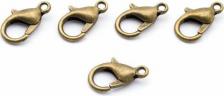 Товары для творчества, хобби Astra&Craft 4AR234 Замок для бус карабин 12мм, 5шт/упак, (Латунь)