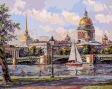 Товары для творчества, хобби Белоснежка Картина по номерам "Адмиралтейская набережная"