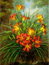 Товары для творчества, хобби Белоснежка Живопись на холсте Букет из лилий