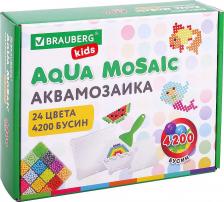 Товары для творчества, хобби Brauberg Аквамозаика 24 цвета 4200 бусин, с трафаретами, инструментами и аксессуарами