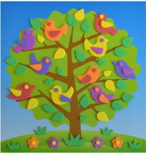 Товары для творчества, хобби Дрофа-Медиа Мягкая картинка. Птички на дереве