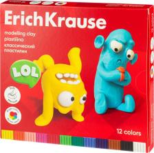 Товары для творчества, хобби Erich Krause Пластилин классический Jolly Friends, 12 цветов