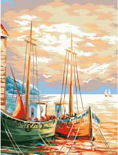 Товары для творчества, хобби Freya Картина по номерам с холстом на подрамнике 40 х 30 см PNB/PM-122 "Тихий причал"