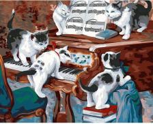 Товары для творчества, хобби Freya Картина по номерам с холстом на подрамнике 50 х 40 см PNB/PL-107 "Пушистый ансамбль"