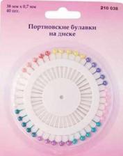 Товары для творчества, хобби Hobby&Pro Булавки портновские на диске 40 шт