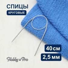 Товары для творчества, хобби Hobby&Pro Спицы круговые металл 40см, 2,5мм 943125