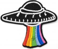 Товары для творчества, хобби Hobby&Pro Термоаппликация 'Летающая тарелка с радугой', 7,5*6,3см