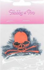 Товары для творчества, хобби Hobby&Pro Термоаппликация 'Оранжевый череп', 6*3.7см