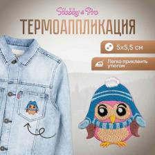 Товары для творчества, хобби Hobby&Pro Термоаппликация Совенок в шапочке