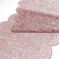 Товары для творчества, хобби Kruzhevo Кружево-стрейч ширина 240 мм, цвет 003 розовый, 25 м (TBY.40992.003)