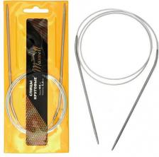 Товары для творчества, хобби Maxwell Спицы для вязания круговые Gold, металлические на тросике арт.100-25 ?2,5 мм /100 см