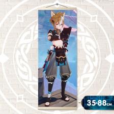 Товары для творчества, хобби Molly Картина по номерам 35 ? 88 см Панно. Геншин. Горо 36 цветов