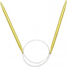 Товары для творчества, хобби Pony Спицы вязальные круговые Colour, 47411, алюминий, жёлтый, 5 мм*40 см