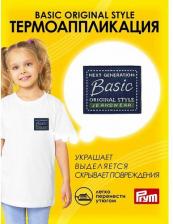 Товары для творчества, хобби Prym 925667 Термоаппликация Джинсовый ярлык прямоугольный Basic ORIGINAL STYLE, синий цвет