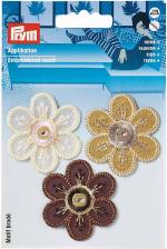 Товары для творчества, хобби Prym 926532 Аппликация самоклеющаяся/ приутюживающаяся Цветы коричневый + натуральн. цв