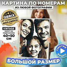 Товары для творчества, хобби QBRIX Картина по номерам из любой фотографии VINTAGE 40х50