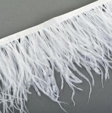 Товары для творчества, хобби TBY Перья на ленте Страус арт. FBY-15-01 шир.15см цв. белый уп.2м