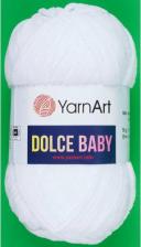 Товары для творчества, хобби YarnArt Пряжа "Dolce Baby" 100% микрополиэстер 85м/50 гр (741 белый), 1шт