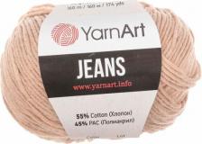 Товары для творчества, хобби YarnArt Пряжа Jeans 87 светло-бежевый 55% хлопок, 56% полиакрил 50г 160м 5шт