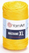 Товары для творчества, хобби YarnArt Пряжа Macrame, 142 Жёлтый 1шт. шнур полиэфирный для вязания и макраме, полиэстер, 90г, 130м, 2мм