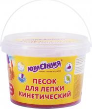 Товары для творчества, хобби Юнландия Песок для лепки кинетический красный, 500 г, 2 формочки, ведерко