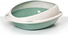 Туалет для кошек Georplast Туалет для кошек с бортиком Шаттл, 57х40х19 см, зеленый