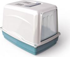 Туалет для кошек Georplast Туалет закрытый для кошек Вики, 54х39х39 см, голубой