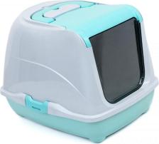 Туалет для кошек Homecat 50 см х 38 см х 37 см туалет для кошек закрытый с дверцей бирюзово-серый