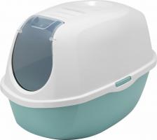 Туалет для кошек Moderna Туалет-домик SmartCat 54x40x41 см с угольным фильтром светло-голубой