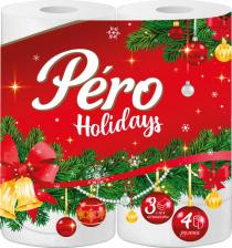 Туалетная бумага Pero Туалетная бумага Holidays 3-слойная 4 рулона