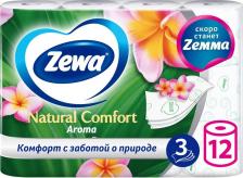 Туалетная бумага Zewa Туалетная бумага Natural Сomfort Aroma 3 слоя, 12 рулонов