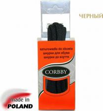 Шнурки Corbby Шнурки 100см круглые толстые черные, коричневые. (черный)