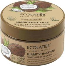 Шампунь Ecolatier Шампунь-скраб для волос и кожи головы Organic Coconut Глубокое Очищение 300г