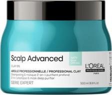 Шампунь L'Oreal Шампунь-маска 2-в-1 Scalp Advanced для жирной кожи головы, 500 мл