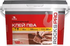 Универсальный клей Rocks Клей ПВА строительный Pro 12 л