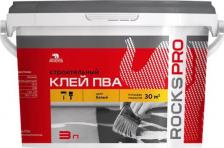Универсальный клей Rocks Клей ПВА строительный Pro 3 л