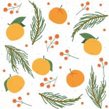 Упаковочные материалы Be Smart Бумага упаковочная Christmas fruits Мандарины ISBN 4690661119256