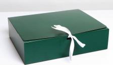 Упаковочные материалы Дарите Счастье Коробка складная "Изумрудная", 31 х 24,5 х 9 см