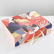 Упаковочные материалы Дарите Счастье Коробка складная подарочная "I love you", 31 x 24,5 x 9 см