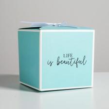Упаковочные материалы Дарите Счастье Коробка складная "Тиффани", 12 x 12 x 12 см