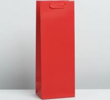 Упаковочные материалы Дарите Счастье Пакет под бутылку "Красный", 13 X 36 X 10 см