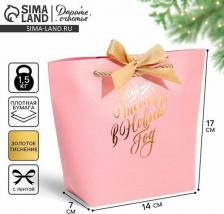 Упаковочные материалы Дарите Счастье Пакет подарочный "For you", 14 х 17 х 7 см