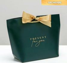 Упаковочные материалы Дарите Счастье Пакет подарочный Present for you, 28 х 20 х 9 см