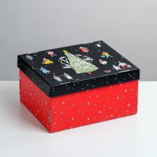Упаковочные материалы Дарите Счастье Складная коробка "Happy new year", 31,2 х 25,6 х 16,1 см