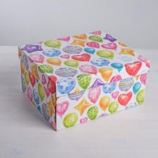 Упаковочные материалы Дарите Счастье Складная коробка "Яркие шары", 31,2 х 25,6 х 16,1 см
