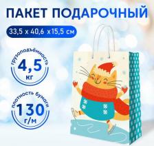 Упаковочные материалы ND Play Пакет подарочный большой Кот-фигурист 335х406х155 мм