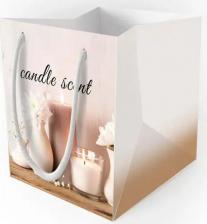 Упаковочные материалы Symphony Пакет подарочный Аромат свечей 13x11x11 см цвет белый