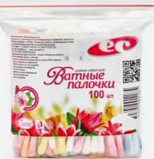 Ватные палочки Емельянъ Савостинъ Ватные палочки косметические, цветные 100 шт