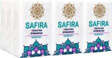 Влажные салфетки Safira Платочки бумажные без аромата, двухслойные, спайка 10х9 шт